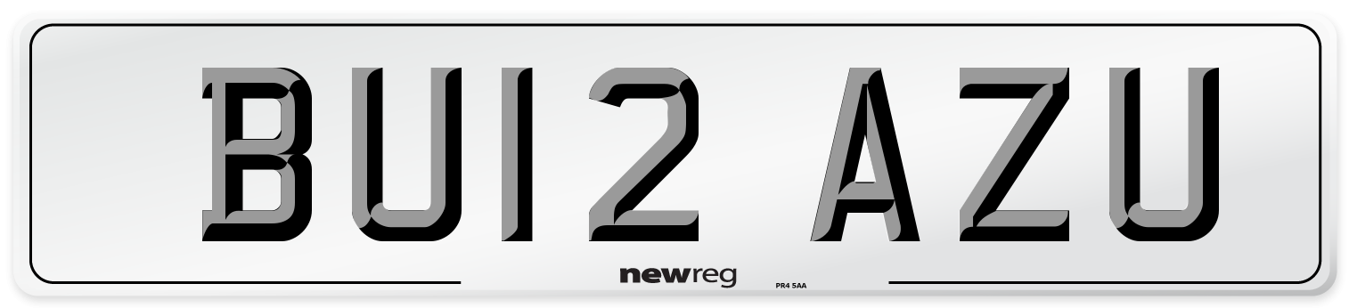 BU12 AZU Number Plate from New Reg